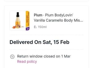 Plum Vanilla Caramello Body Mist