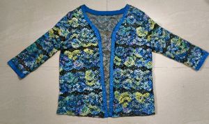 Dungaree (Stretchable), Top &amp; Glittered Shrug