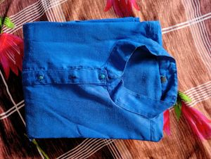 Solid Blue Kurta
