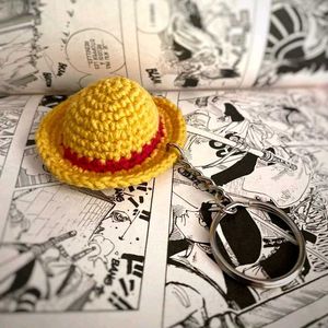HANDMADE One Piece Luffy Hat Keychain