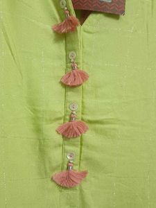 New Biba Lime Green Kurta Size 42