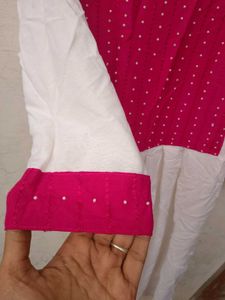 White Naira Cut Designer Kurti