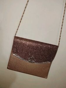 Sparkly Evening Clutch with Chain Strap