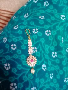 CZ Jhumkas With Mangteeka