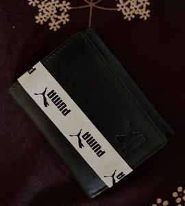 PURE LEATHER BLACK PUMA MEN’S WALLET BRAND NEW