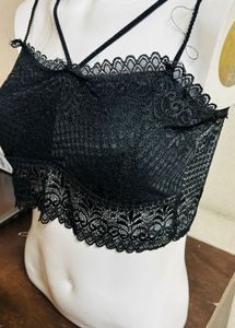 Black &amp; White Lace Bralette Combo