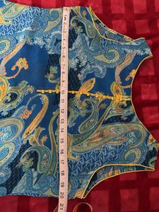 Blue Paisley Sleeveless Dress