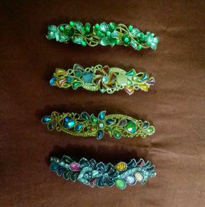 Vintage Floral Hair Clips (Set of 4)
