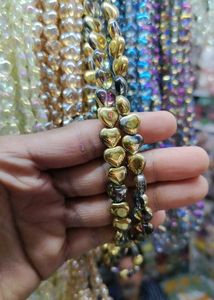 10 Heart Shape Crystal String