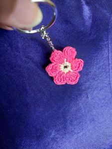 Flower bag charm and keychain