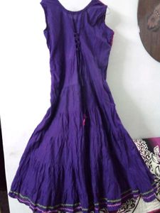 Long Purple Anarkali Kurta