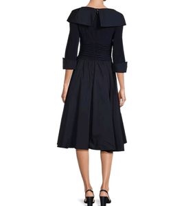 Vintage Navy Fit &amp; Flare Dress