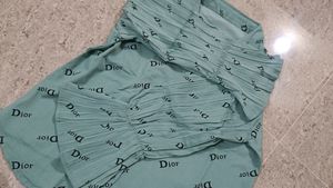 Sea Green Shirt Pattern Crop Top