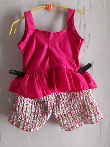 Dreamy Pink Top And Short For Baby Girl