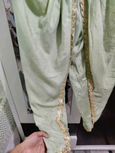 Fluorescent Dhoti Salwar With Golden Border