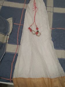 Ethnic Wear Colour White Pink Dupatta Lengha