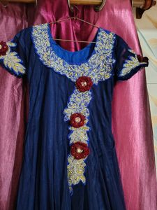 Navy Blue Anarkali Suit Wedding Season
