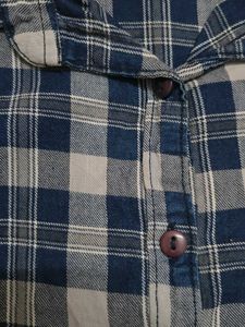 Blue Plaid Button-Down Shirt