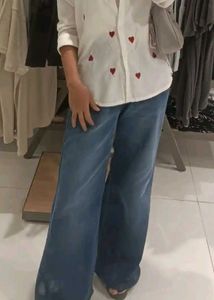 Wide Leg Denim Jeans
