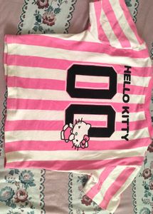 Pink Striped Crop Top