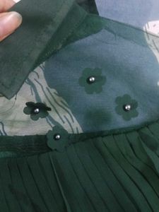 Green Ruffled Top