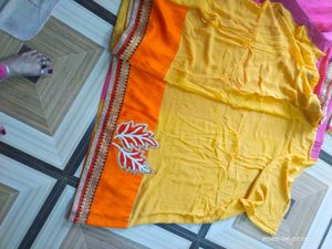 2 Colour Saree With Blouse