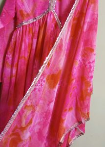 New/Unused Aaliya Cut Gown With Dupatta