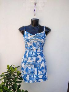 Forever 21 Tropical Architecture Print Dress
