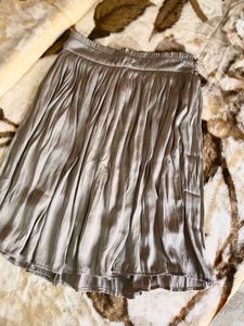 Sea Green Metallic Coquette Skirt