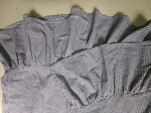Gingham Ruffle Midi Skirt