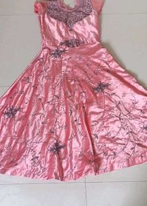 Elegant Pink Embroidered Dress