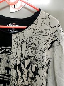 Marvel Avengers| Black Oversized T-shirt | Unisex
