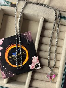 anti-tarnished butterfly necklace