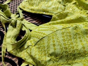 Embroidery Halter Neck Top
