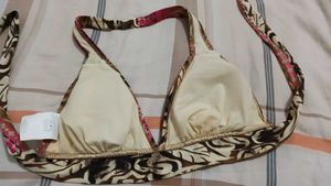 Animal Print Bikini Top..size M
