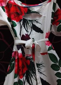Floral Print Belted Dress