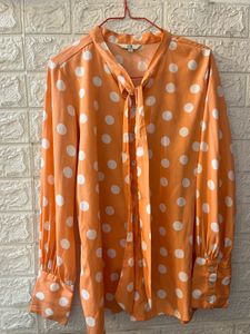 Polka Dot Bow Blouse