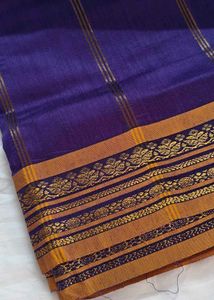 Dark Blue Golden Saree