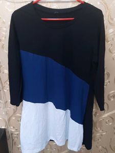 Blend Striped Tunic (White, Blue, Black)