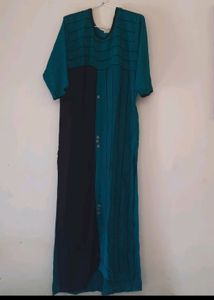 Bright Red And Green Embroidered Kurta