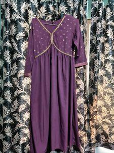 Fiorra Purple Ethnic Kurta Set