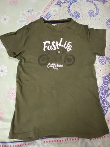Olive Green Graphic Tee