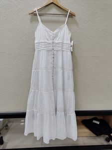 Mango Frill White Cotton Dress