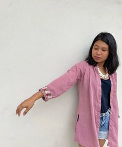 Pink Open Front Shrug