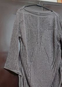 Grey Net Desine Top For 38 Bust