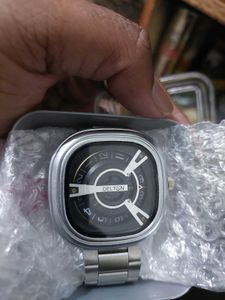 Delton Silver-Tone Stainless Steel Watch