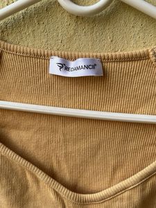 Cute Beige ribbed T-Shirt