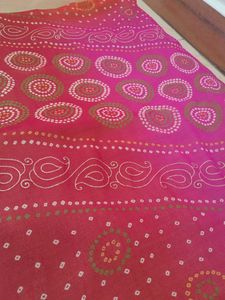 Red Bandhani Saree