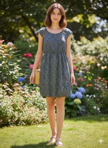 Floral Print Bubble Hem Dress