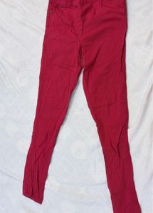 Red Casual Pants